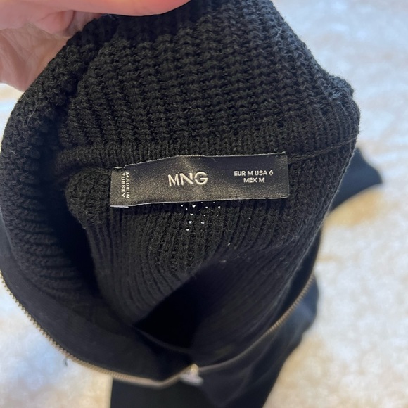 Mango Black Women Sweater Dress - Picture 5 of 5